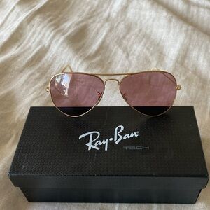 Polarized , pink / rose Ray-Ban aviators.size 58